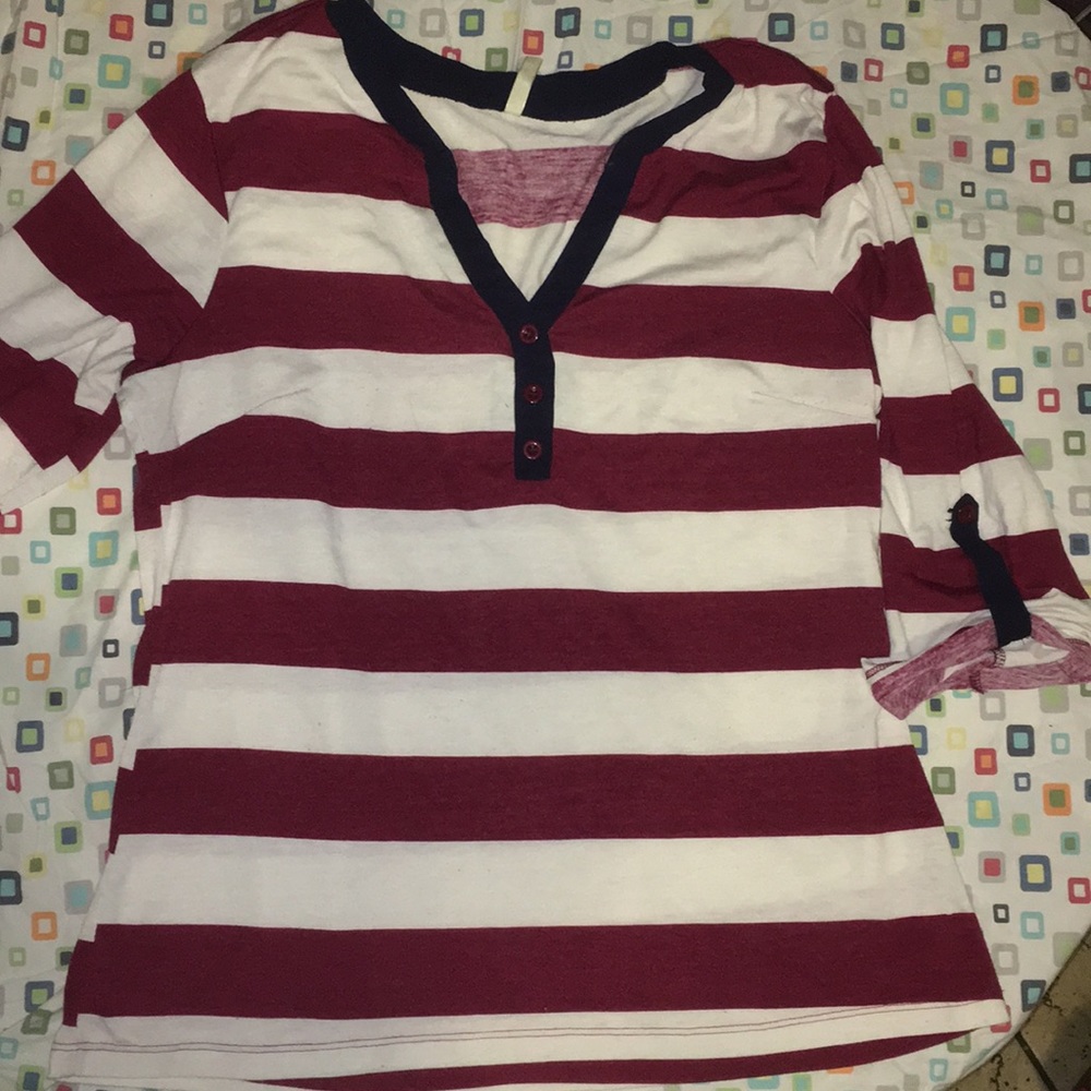 Striped mid-sleeve